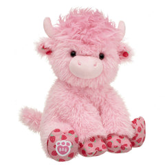 Strawberry Highland Cow Stuffed Animal Gift Set