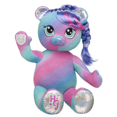 Honey Girls Viv Teddy Bear Purple Hair Gift Set