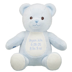 Personalized Embroidered Baby Blue Teddy Bear