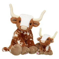 Longhorn Cow Stuffed Animal & Build-A-Bear Mini Beans® Gift Set