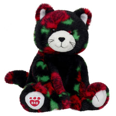 Red Rose Kitty Stuffed Animal with Red Velvet Gifting Bow
