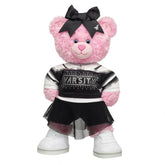 Pink Cuddles Teddy Bear Varsity Spirit All-Star Black Cheer Uniform Gift Set