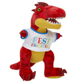 Red Raptor Stuffed Animal "Best Brother" Gift Set