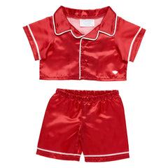 Red Satin PJs Set