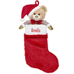 Personalized Embroidered Teddy Bear Stocking