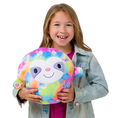 SKOOSHERZ™ Rainbow Sloth Stuffed Animal