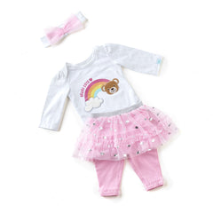 Pink Baby Tutu Outfit - Size 6 Months