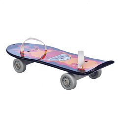 Black Skull and Flames Skateboard