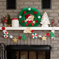 Plush Holiday Wreath