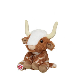 Longhorn Cow Stuffed Animal & Build-A-Bear Mini Beans® Gift Set