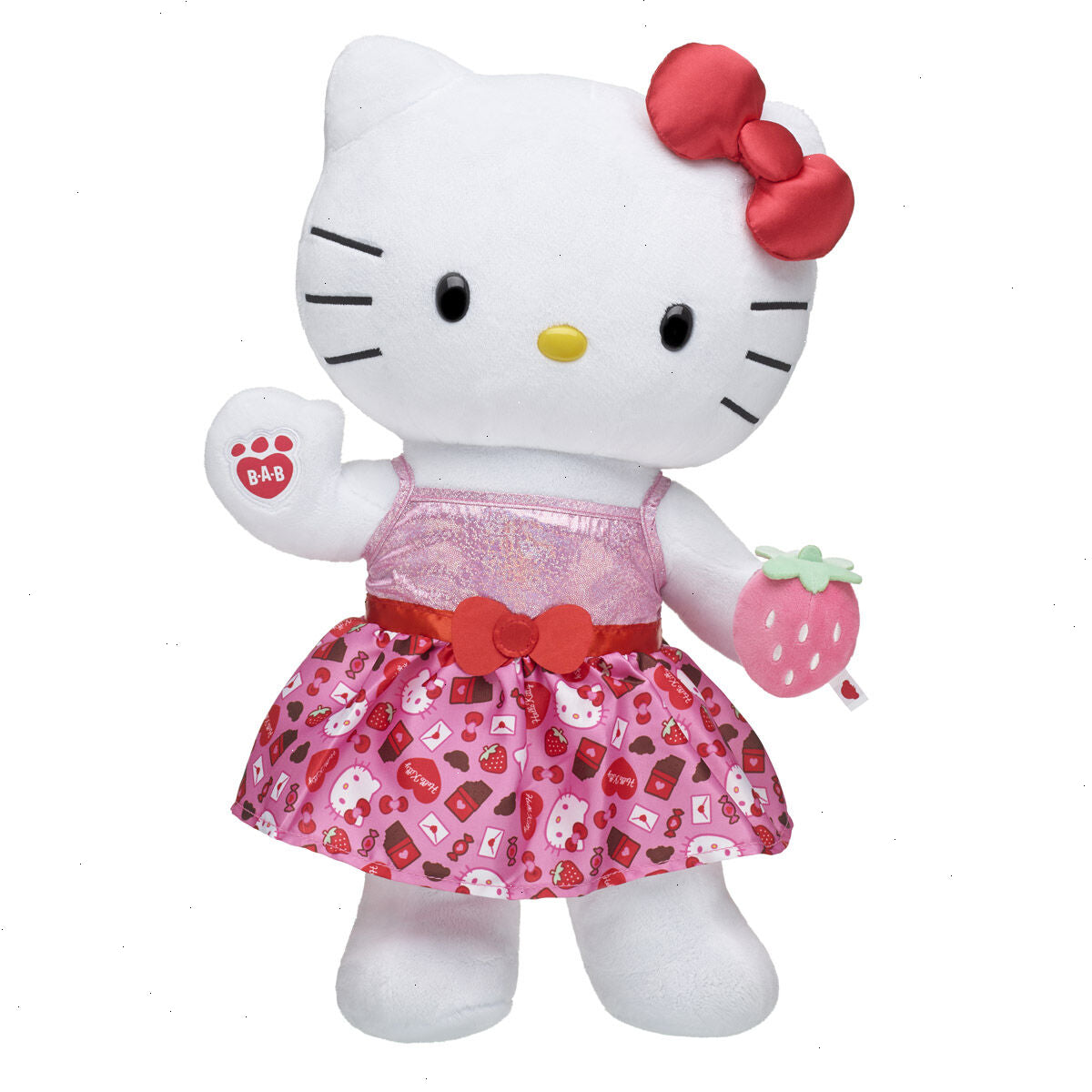 Sanrio® Red Bow Hello Kitty® Plush Strawberry Gift Set